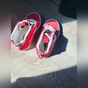 Red toddler hightop vans
